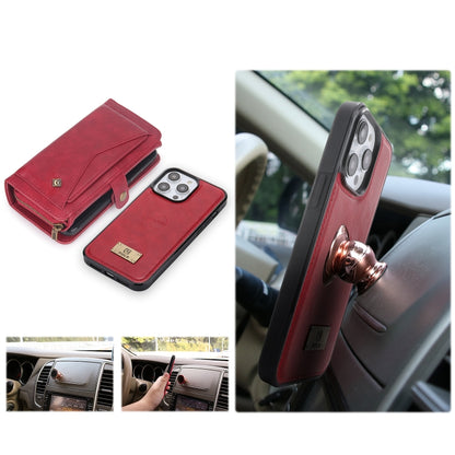 For iPhone 14 Pro Max Multi-functional Zipper Wallet Leather Phone Case(Red) - iPhone 14 Pro Max Cases by buy2fix | Online Shopping UK | buy2fix