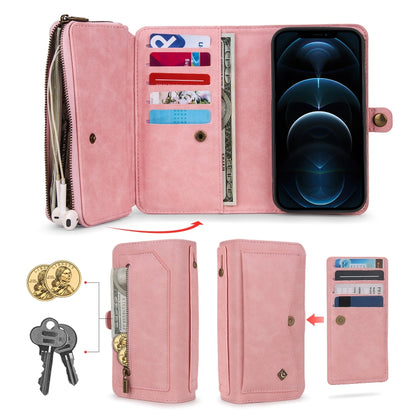 For iPhone 11 Multi-functional Zipper Wallet Leather Phone Case(Pink) - iPhone 11 Cases by buy2fix | Online Shopping UK | buy2fix