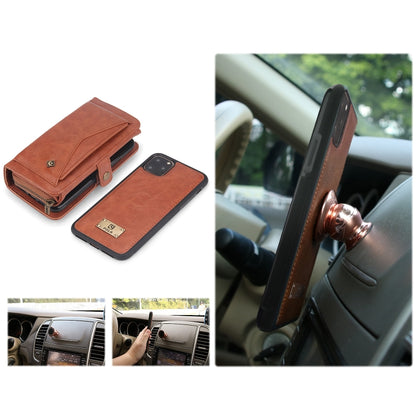 For iPhone 11 Pro Multi-functional Zipper Wallet Leather Phone Case(Brown) - iPhone 11 Pro Cases by buy2fix | Online Shopping UK | buy2fix