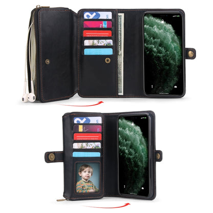 For iPhone 11 Pro Max Multi-functional Zipper Wallet Leather Phone Case(Black) - iPhone 11 Pro Max Cases by buy2fix | Online Shopping UK | buy2fix