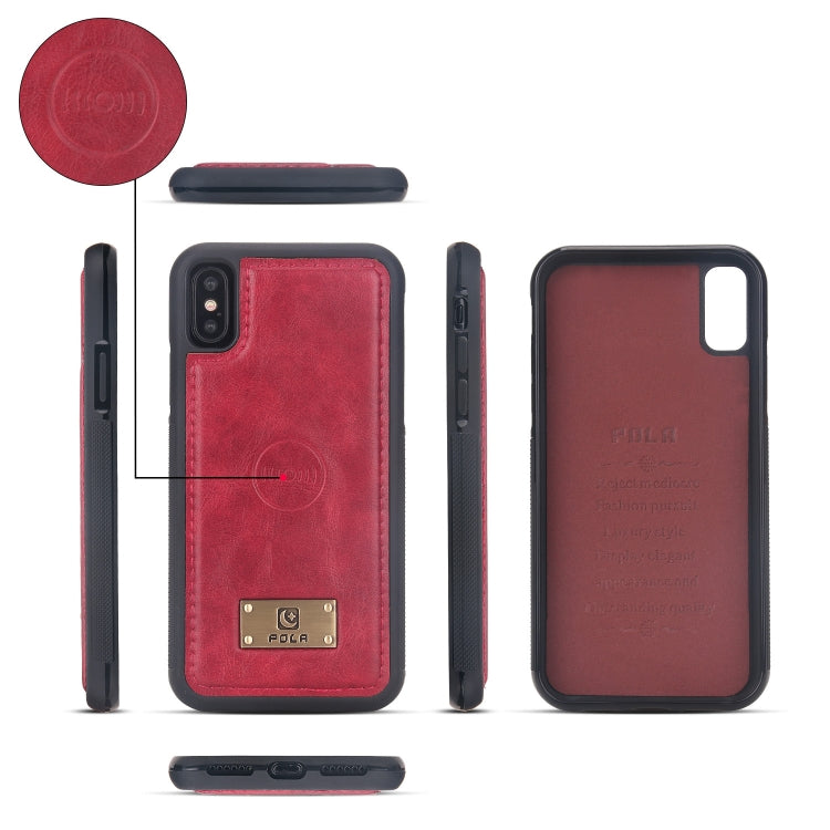 For iPhone X / XS Multi-functional Zipper Wallet Leather Phone Case(Red) - More iPhone Cases by buy2fix | Online Shopping UK | buy2fix