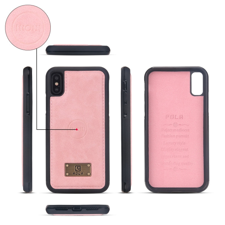 For iPhone X / XS Multi-functional Zipper Wallet Leather Phone Case(Pink) - More iPhone Cases by buy2fix | Online Shopping UK | buy2fix