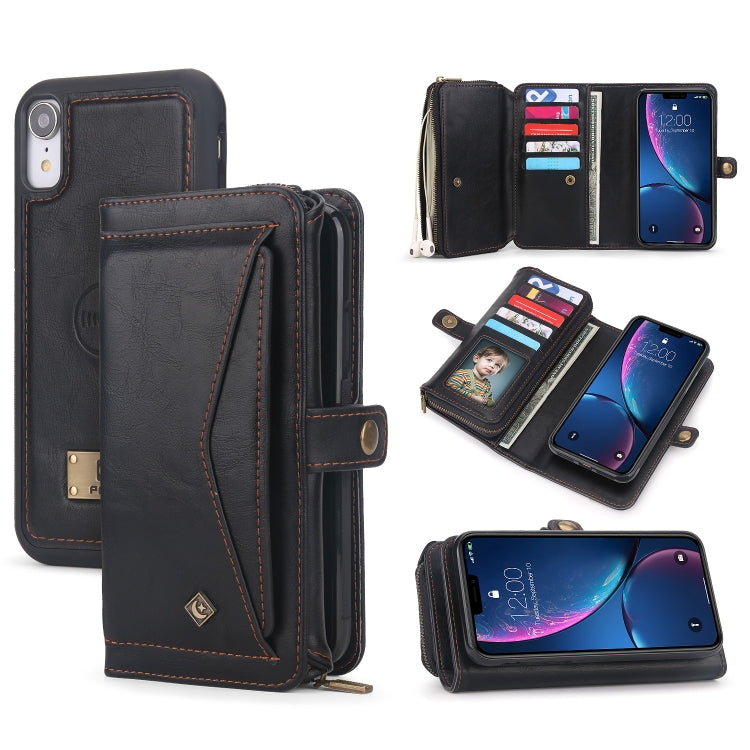 For iPhone XS Max Multi-functional Zipper Wallet Leather Phone Case(Black) - More iPhone Cases by buy2fix | Online Shopping UK | buy2fix