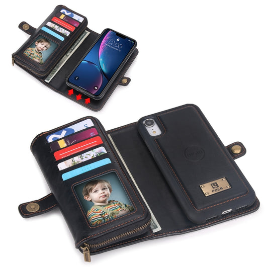 For iPhone XS Max Multi-functional Zipper Wallet Leather Phone Case(Black) - More iPhone Cases by buy2fix | Online Shopping UK | buy2fix