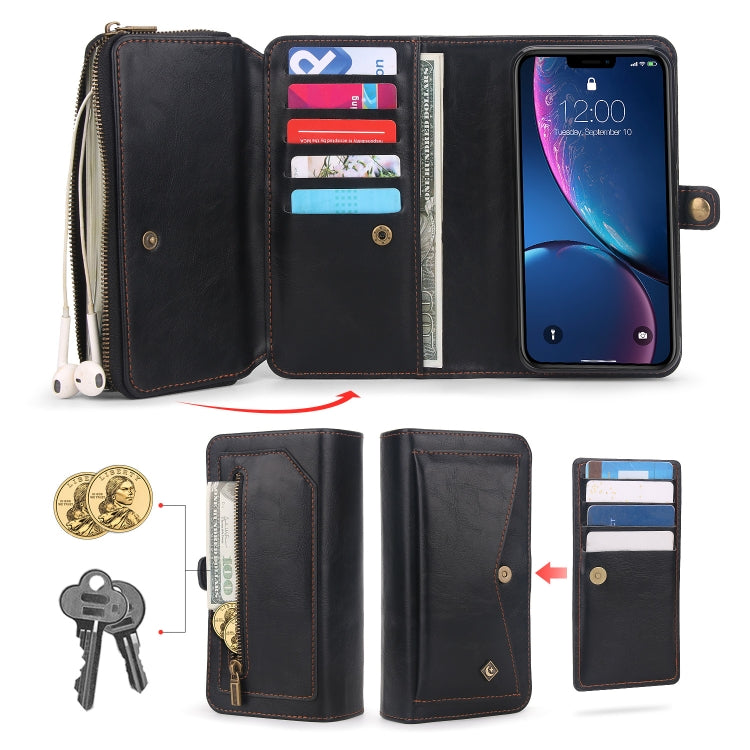 For iPhone XS Max Multi-functional Zipper Wallet Leather Phone Case(Black) - More iPhone Cases by buy2fix | Online Shopping UK | buy2fix