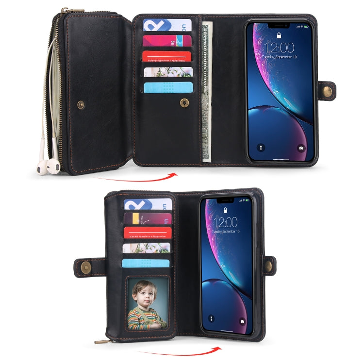 For iPhone XS Max Multi-functional Zipper Wallet Leather Phone Case(Black) - More iPhone Cases by buy2fix | Online Shopping UK | buy2fix