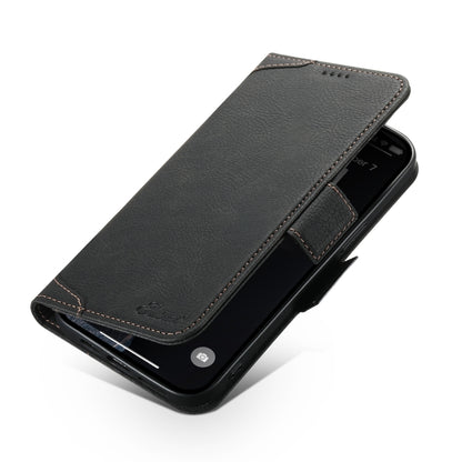 For iPhone 14 Pro SUTENI J07 Multifunctional Horizontal Flip Magsafe Leather Phone Case(Black) - iPhone 14 Pro Cases by Suteni | Online Shopping UK | buy2fix