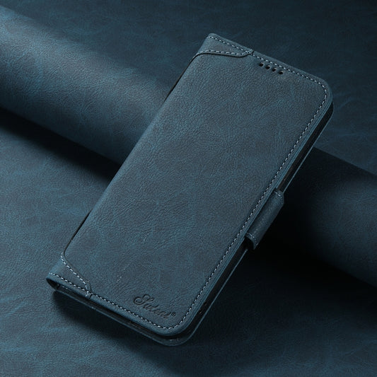 For iPhone 15 Plus SUTENI J07 Multifunctional Horizontal Flip Magsafe Leather Phone Case(Blue) by Suteni