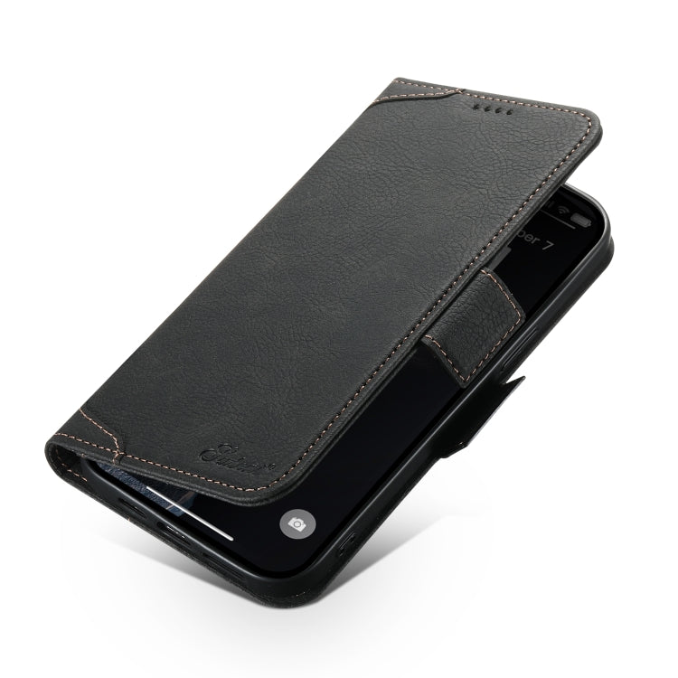 For iPhone 15 Pro Max SUTENI J07 Multifunctional Horizontal Flip Magsafe Leather Phone Case(Black) - iPhone 15 Pro Max Cases by Suteni | Online Shopping UK | buy2fix