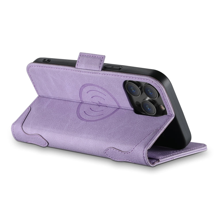 For iPhone 15 Pro Max SUTENI J07 Multifunctional Horizontal Flip Magsafe Leather Phone Case(Purple) - iPhone 15 Pro Max Cases by Suteni | Online Shopping UK | buy2fix