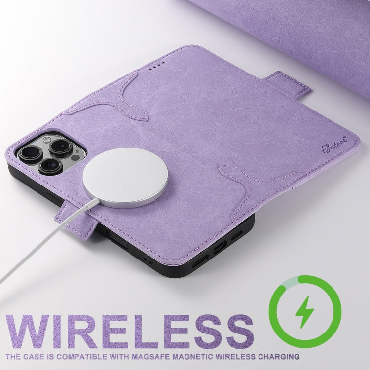 For iPhone 16 Pro Max SUTENI J07 Multifunctional Horizontal Flip Magsafe Leather Phone Case(Purple) by Suteni
