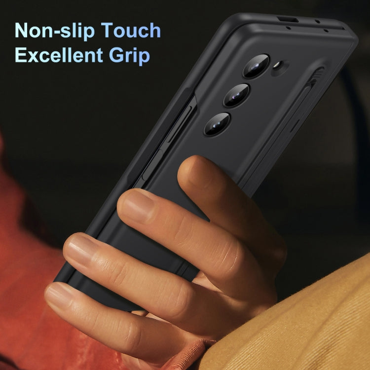 For Samsung Galaxy Z Fold6 5G Long Chi Grain Leather Shockproof Phone Case, No Pen(Black) - Galaxy Z Fold6 5G Cases by buy2fix | Online Shopping UK | buy2fix