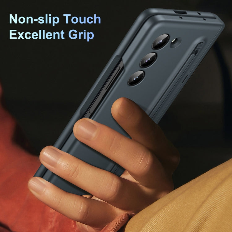 For Samsung Galaxy Z Fold6 5G Long Chi Grain Leather Shockproof Phone Case, No Pen(Green) - Galaxy Z Fold6 5G Cases by buy2fix | Online Shopping UK | buy2fix