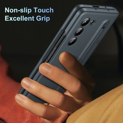 For Samsung Galaxy Z Fold6 5G Long Chi Grain Leather Shockproof Phone Case, No Pen(Green) - Galaxy Z Fold6 5G Cases by buy2fix | Online Shopping UK | buy2fix