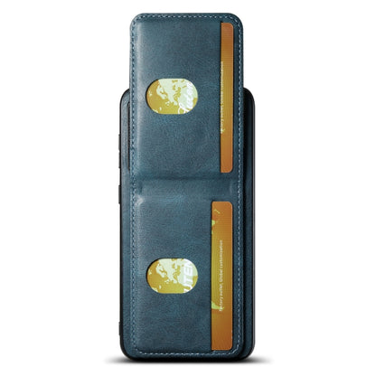 For Samsung Galaxy S23+ 5G Suteni H03 Oil Wax Leather Wallet Stand Back Phone Case(Blue) by Suteni