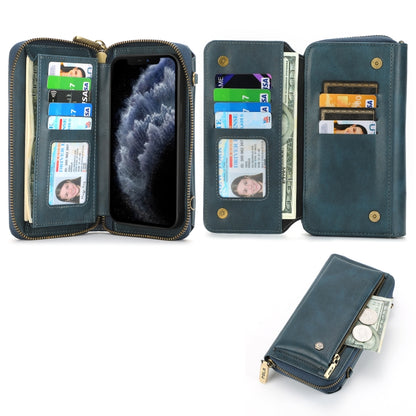 For iPhone 11 Pro Max Crossbody Multi-functional Zipper Wallet Leather Phone Case(Green) - iPhone 11 Pro Max Cases by buy2fix | Online Shopping UK | buy2fix