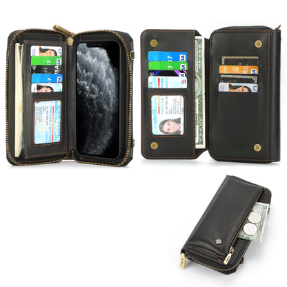 For iPhone 11 Pro Crossbody Multi-functional Zipper Wallet Leather Phone Case(Black) - iPhone 11 Pro Cases by buy2fix | Online Shopping UK | buy2fix