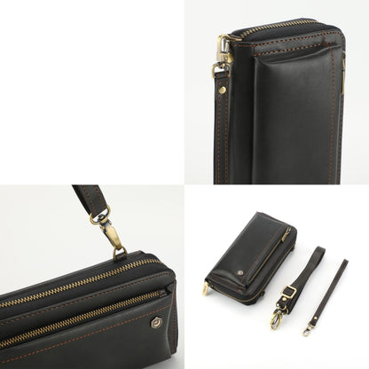 For iPhone 11 Pro Crossbody Multi-functional Zipper Wallet Leather Phone Case(Black) - iPhone 11 Pro Cases by buy2fix | Online Shopping UK | buy2fix