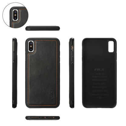 For iPhone X Crossbody Multi-functional Zipper Wallet Leather Phone Case(Black) - More iPhone Cases by buy2fix | Online Shopping UK | buy2fix