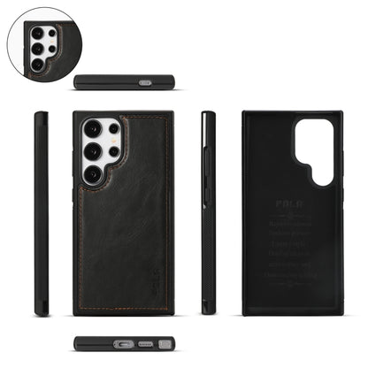 For Samsung Galaxy S24 Ultra 5G Crossbody Multi-functional Zipper Wallet Leather Phone Case(Black) - Galaxy S24 Ultra 5G Cases by buy2fix | Online Shopping UK | buy2fix