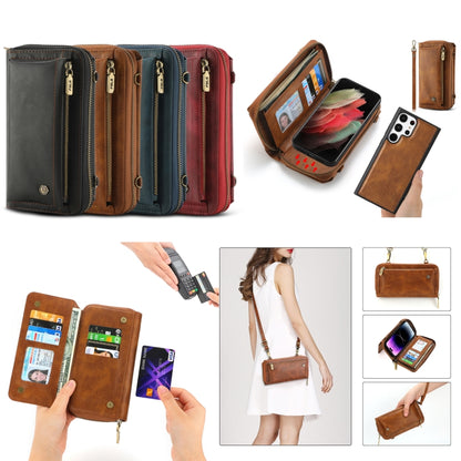 For Samsung Galaxy S23 5G Crossbody Multi-functional Zipper Wallet Leather Phone Case(Black) - Galaxy S23 5G Cases by buy2fix | Online Shopping UK | buy2fix