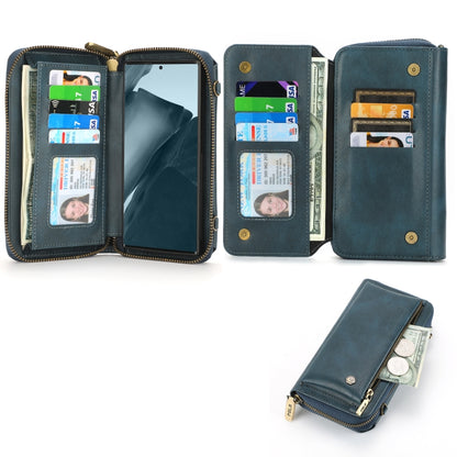 For Samsung Galaxy Note20 Ultra Crossbody Multi-functional Zipper Wallet Leather Phone Case(Green) - Galaxy Note20 Ultra Cases by buy2fix | Online Shopping UK | buy2fix