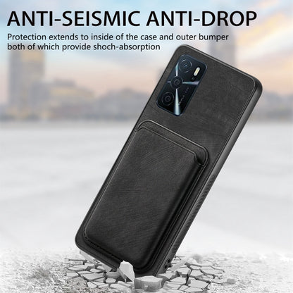 For OPPO Reno10 Pro Global Retro Leather Card Bag Magnetic Phone Case(Black) - OPPO Cases by buy2fix | Online Shopping UK | buy2fix
