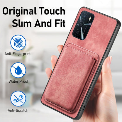 For OPPO K11X 5G Retro Leather Card Bag Magnetic Phone Case(Pink) - OPPO Cases by buy2fix | Online Shopping UK | buy2fix