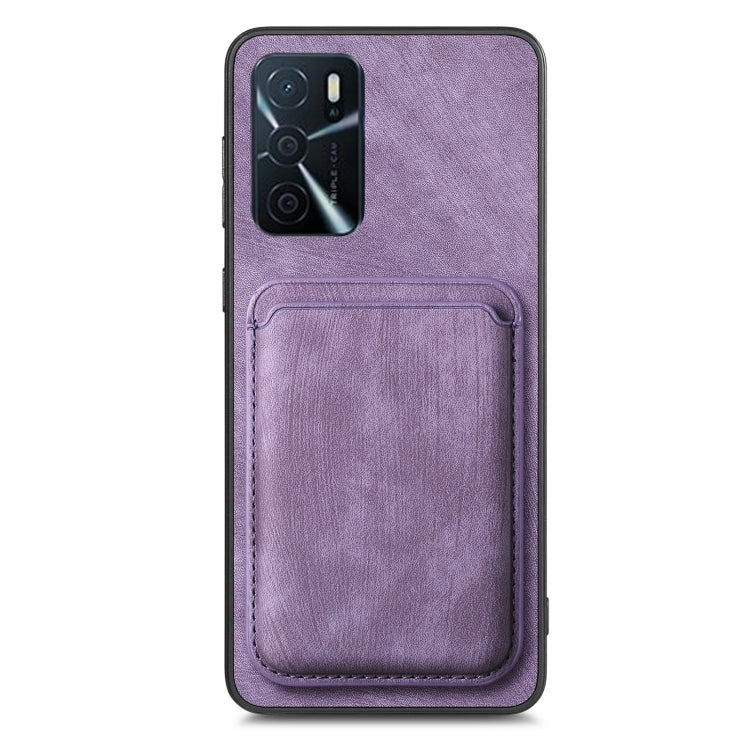 For OPPO Reno10 Pro+ Retro Leather Card Bag Magnetic Phone Case(Purple) - OPPO Cases by buy2fix | Online Shopping UK | buy2fix