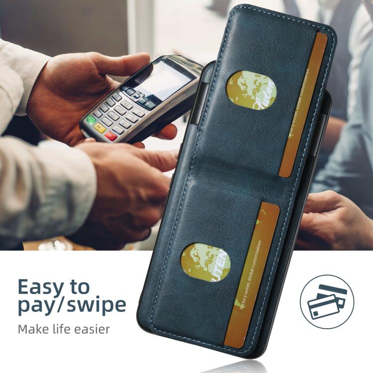 For Google Pixel 10 Suteni H03 Oil Wax Leather Wallet Stand Back Phone Case(Blue) - Google Cases by Suteni | Online Shopping UK | buy2fix