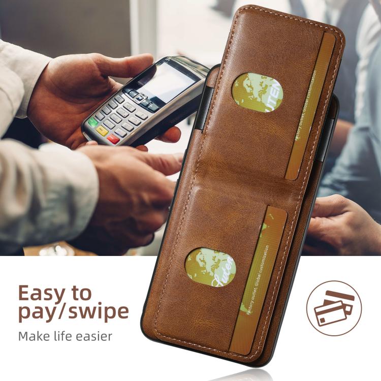 For Google Pixel 10 Pro Suteni H03 Oil Wax Leather Wallet Stand Back Phone Case(Brown) - Google Cases by Suteni | Online Shopping UK | buy2fix