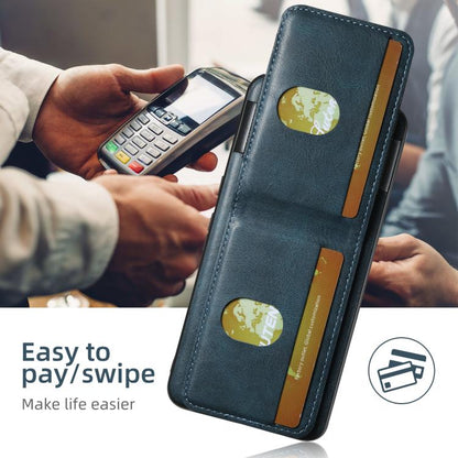 For Google Pixel 10 Pro Suteni H03 Oil Wax Leather Wallet Stand Back Phone Case(Blue) - Google Cases by Suteni | Online Shopping UK | buy2fix