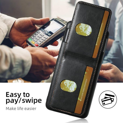 For Google Pixel 10 Pro XL Suteni H03 Oil Wax Leather Wallet Stand Back Phone Case(Black) - Google Cases by Suteni | Online Shopping UK | buy2fix