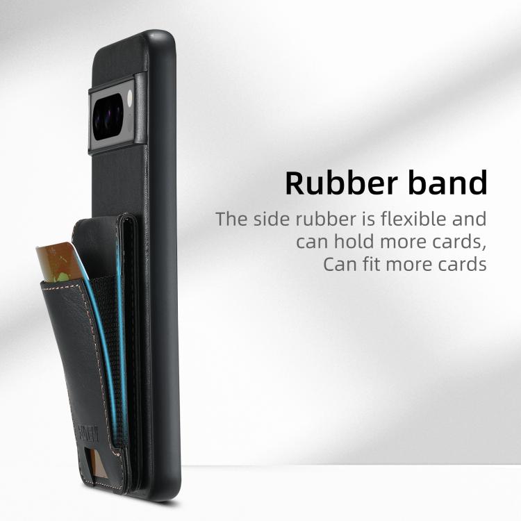 For Google Pixel 10 Pro XL Suteni H03 Oil Wax Leather Wallet Stand Back Phone Case(Black) - Google Cases by Suteni | Online Shopping UK | buy2fix