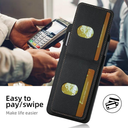 For Google Pixel 10 Pro Suteni H03 Litchi Leather Card Bag Stand Back Phone Case(Black) - Google Cases by Suteni | Online Shopping UK | buy2fix