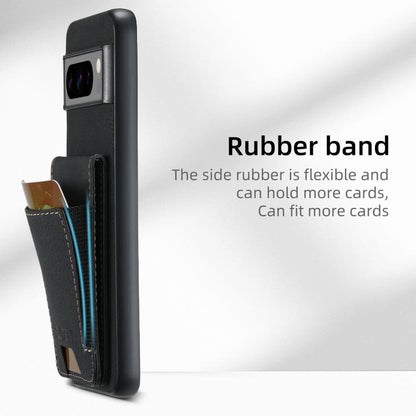 For Google Pixel 10 Pro Suteni H03 Litchi Leather Card Bag Stand Back Phone Case(Black) - Google Cases by Suteni | Online Shopping UK | buy2fix