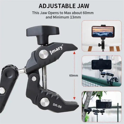 JMARY SR-56 Aluminum Handlebar Crab Clamp Magic Arm Rod Mount - Holder by Jmary | Online Shopping UK | buy2fix