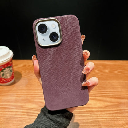 For iPhone 15 Vintage Denim Shockproof Magsafe Phone Case(Purple) - iPhone 15 Cases by buy2fix | Online Shopping UK | buy2fix