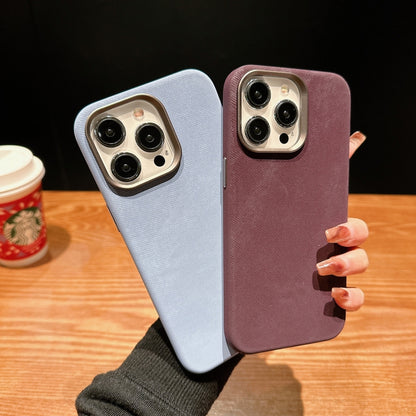 For iPhone 15 Vintage Denim Shockproof Magsafe Phone Case(Purple) - iPhone 15 Cases by buy2fix | Online Shopping UK | buy2fix