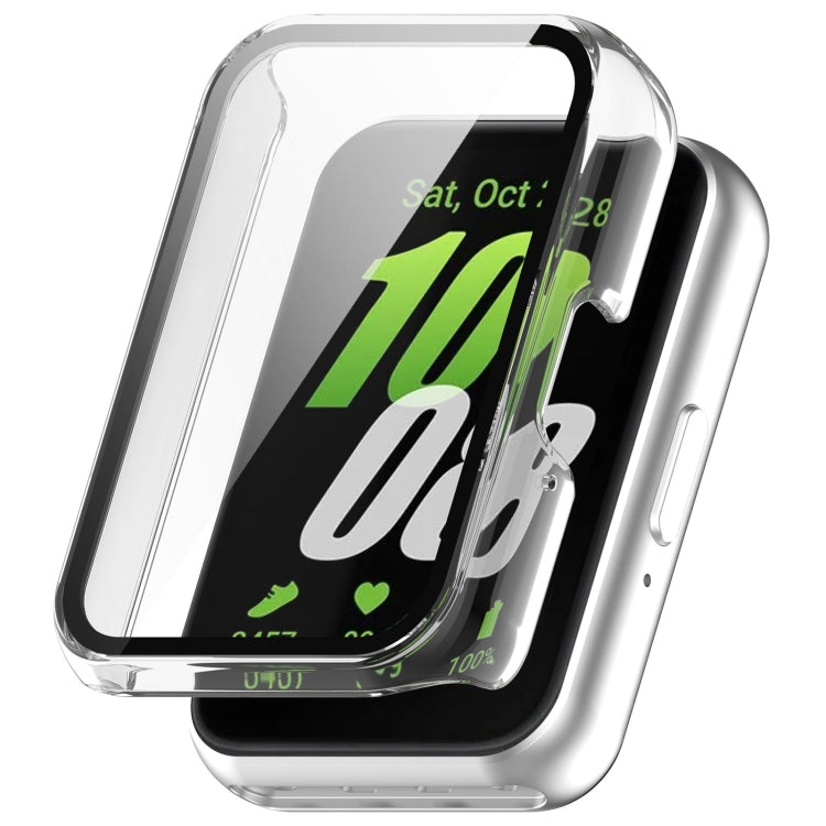 For Samsung Galaxy Fit 3 SM-R390 PC + Tempered Glass Film Integrated Watch Protective Case(Transparent) - Watch Cases by buy2fix | Online Shopping UK | buy2fix