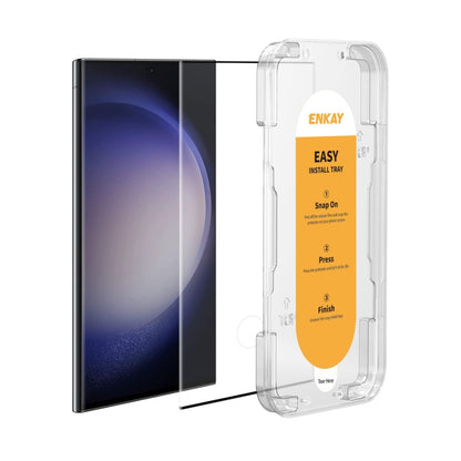 For Samsung Galaxy S23 Ultra 5G ENKAY Easy Install Hot Bending Side Glue Tempered Glass Film by ENKAY