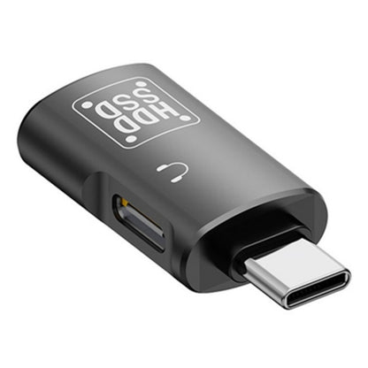 JS-109 USB-C / Type-C to Type-C + USB 3.0 Converter OTG Adapter for Digital Headset and U-Disk(Black) - OTG Adapter by buy2fix | Online Shopping UK | buy2fix