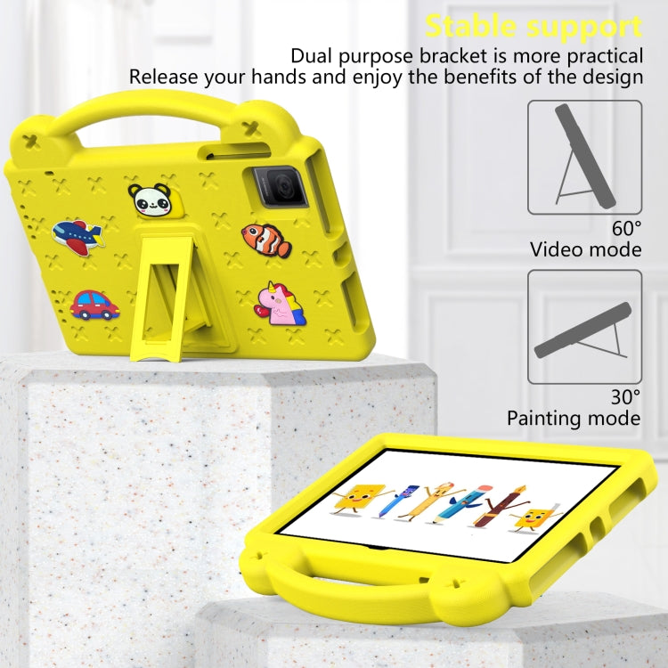 For T-Mobile REVVL Tab 10.36 2023 Handle Kickstand Children EVA Shockproof Tablet Case(Yellow) - Others by buy2fix | Online Shopping UK | buy2fix