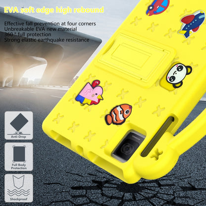 For T-Mobile REVVL Tab 10.36 2023 Handle Kickstand Children EVA Shockproof Tablet Case(Yellow) - Others by buy2fix | Online Shopping UK | buy2fix