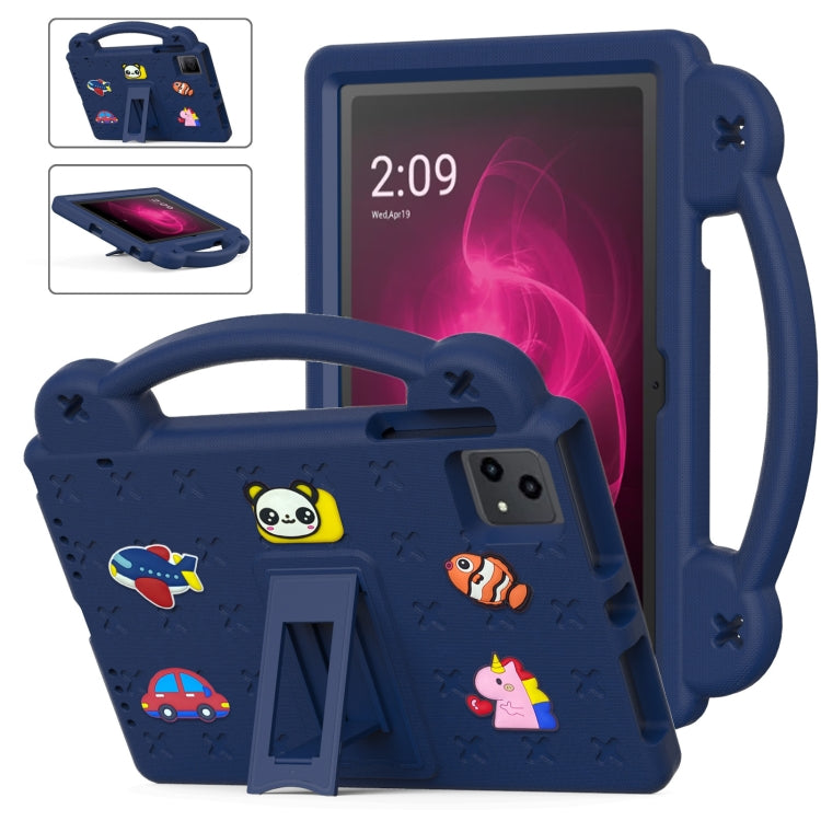 For T-Iobile REVVL Tab 10.36 2023 Handle Kickstand Children EVA Shockproof Tablet Case(Navy Blue) - Others by buy2fix | Online Shopping UK | buy2fix