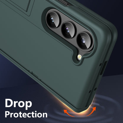 For Samsung Galaxy Z Fold5 5G All-inclusive Shockproof Phone Case with Holder(Green) - Galaxy Z Fold5 Cases by buy2fix | Online Shopping UK | buy2fix