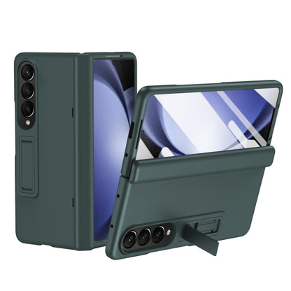 For Samsung Galaxy Z Fold4 All-inclusive Shockproof Phone Case with Holder(Green) - Galaxy Z Fold4 5G Cases by buy2fix | Online Shopping UK | buy2fix