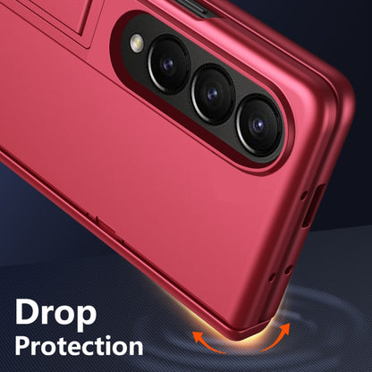 For Samsung Galaxy Z Fold4 All-inclusive Shockproof Phone Case with Holder(Red) - Galaxy Z Fold4 5G Cases by buy2fix | Online Shopping UK | buy2fix