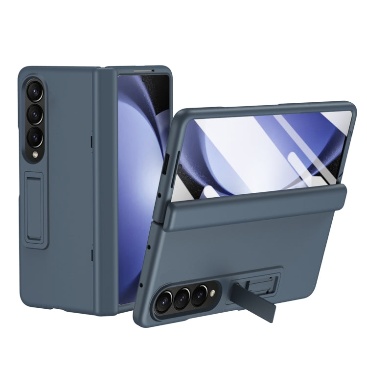 For Samsung Galaxy Z Fold4 All-inclusive Shockproof Phone Case with Holder(Grey) - Galaxy Z Fold4 5G Cases by buy2fix | Online Shopping UK | buy2fix