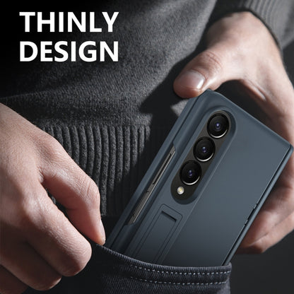For Samsung Galaxy Z Fold4 All-inclusive Shockproof Phone Case with Holder(Grey) - Galaxy Z Fold4 5G Cases by buy2fix | Online Shopping UK | buy2fix